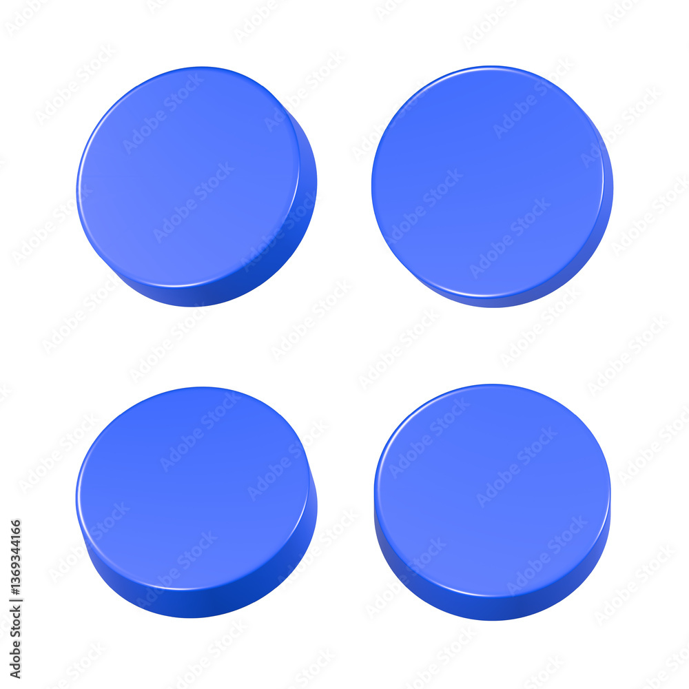 Poster button blank 3d icon app for web symbol