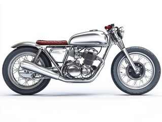 Fototapeta premium Vintage Chrome Motorcycle Side View