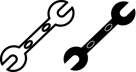 Wrench icon representing industrial work, mechanical repairs, construction, and engineering tools, symbolizing Labour Day and hard work with transparent background