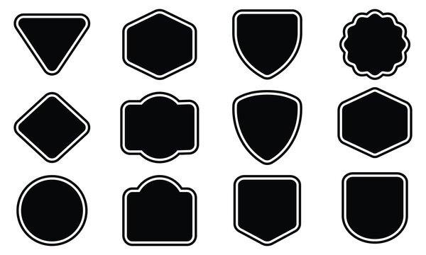 Ornamental label frames. set of luxury vintage frames, collection of retro labels, Royal wedding insignia, sale sticker or invitation card. Isolated vector symbols.
