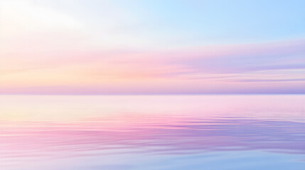 Obraz premium Pastel Tranquility: A Soothing Symphony of Sky and Water in Perfect Harmony