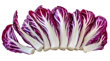 Obraz premium Radicchio Leaves Purple and White Vegetable Fresh Food CloseUp Still Life Photography