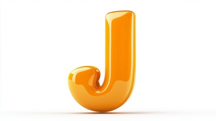 Obraz premium Vibrant 3d orange letter j, a modern graphic design element for visual communication