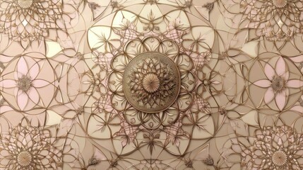 Ornate, Rose Gold Ceiling Design