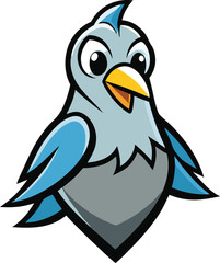 blue bird vector illustration