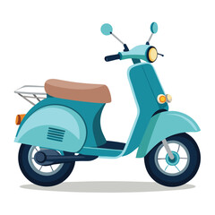 Obraz premium A Classic Light Blue Vintage Scooter Illustration a Two Wheeled Motorized Vehicle