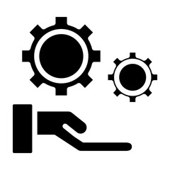 Assistant Settings Vector Glyph Icon Design