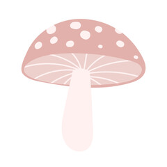 Pink mushroom vector illustration