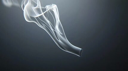 Fototapeta premium Close-up of dynamic black smoke patterns in artistic studio a hyperrealistic digital art view