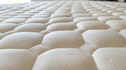 Obraz premium A set of eco-friendly organic mattresses displayed in a showroom.