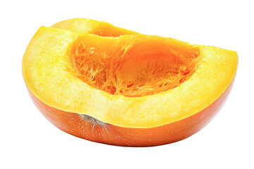 pumpkin slice - vibrant orange flesh isolated