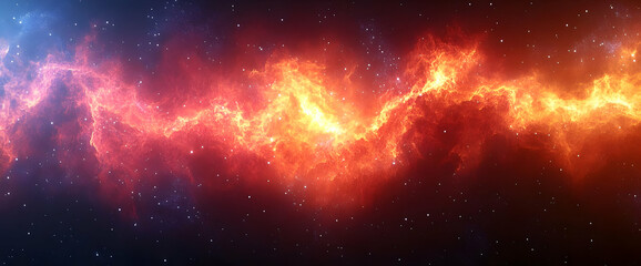 Vibrant Colorful Space Nebula