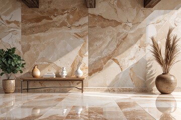 Stylish Beige Marble Composite Featuring Intricate Details for Contemporary Architectural Design