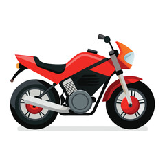 Fototapeta premium A sleek red motorcycle illustration a vibrant red motorbike design vector graphic image of a powerful motorcycle