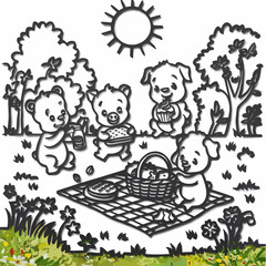 kdp cover, cover, book cover, cartoon illustration, cute coloring book cover, cute kids illustration, cartoon cover, kawaii coloring, easy and bold, kawaii cover, cozy, cozy cover, fuzzy, hygge, color