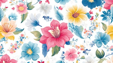Vibrant floral arrangement garden illustration colorful background close-up nature's beauty