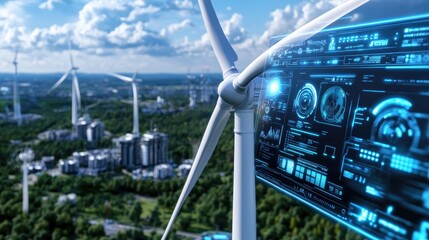 Advanced Technology in Renewable Energy with Wind Turbines and Data