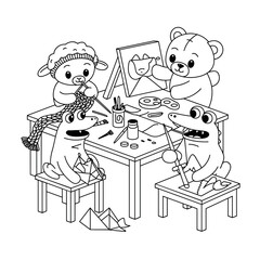 kdp cover, cover, book cover, cartoon illustration, cute coloring book cover, cute kids illustration, cartoon cover, kawaii coloring, easy and bold, kawaii cover, cozy, cozy cover, fuzzy, hygge, color