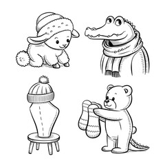 kdp cover, cover, book cover, cartoon illustration, cute coloring book cover, cute kids illustration, cartoon cover, kawaii coloring, easy and bold, kawaii cover, cozy, cozy cover, fuzzy, hygge, color