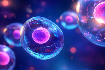 Creative image of embryonic stem cells, cellular therapy. 3d illustration