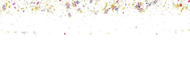 Colorful Confetti celebrations design isolated on transparent background
