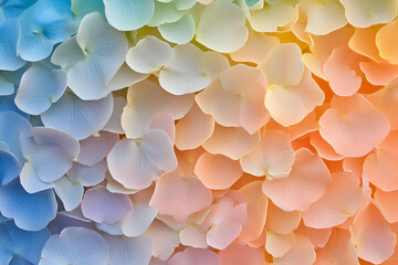 Abstract pastel flower petals background, delicate, soft, colorful, gradient, seamless, nature-inspired