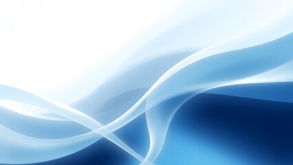 Obraz premium Abstract Blue Waves and Flowing Light Design