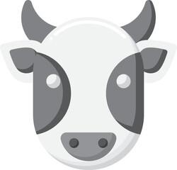 cow Illustration on a white background. © Loopystudio