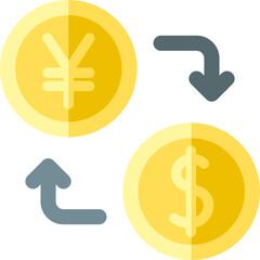 currency exchange Illustration on a white background.