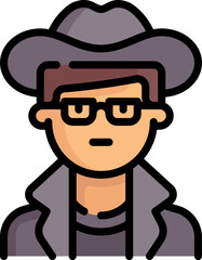 detective Illustration on a white background.