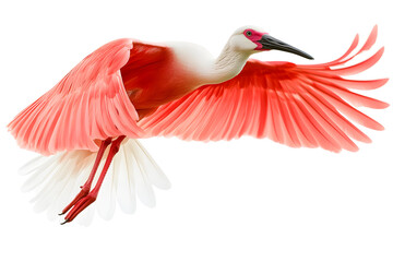 Scarlet Ibis Soaring Gracefully in Flight