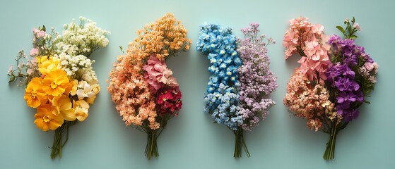 Colorful flowers arranged in the shape of human lungs, symbolizing health, nature, and the vitality of breathing