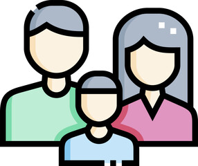 family Illustration on a white background