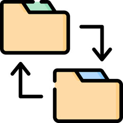 file sharing Illustration on a white background