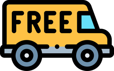 free delivery Illustration on a white background