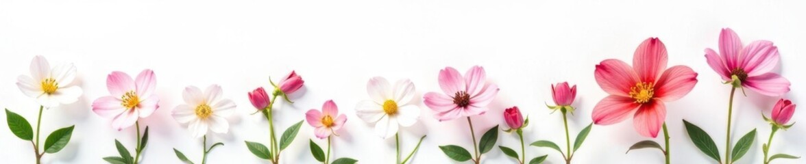 Obraz premium Delicate floral arrangement isolated on white background, plant, bloom, blossom