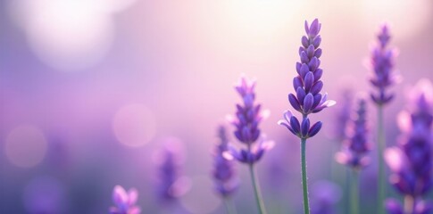 Delicate lavender in isolation with soft colors, nature, soft