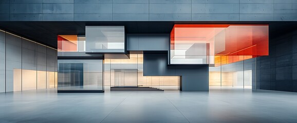 Modern, Abstract Building Interior