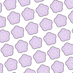 seamless pattern with roses Purple in color 