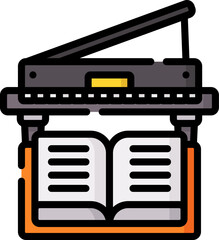 grand piano Illustration on a white background