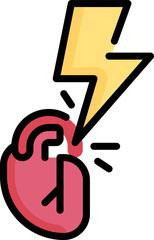 heart attack Illustration on a white background