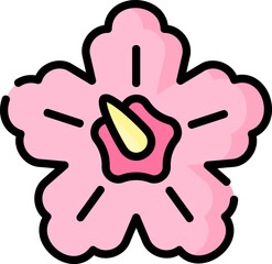hibiscus Illustration on a white background