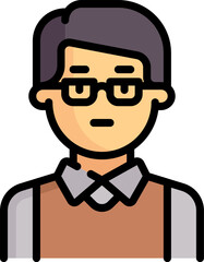journalist Illustration on a white background.