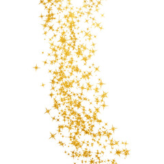 Golden Starry Trail on Black Background Creates a Sense of Wonder and Awe Inspiring