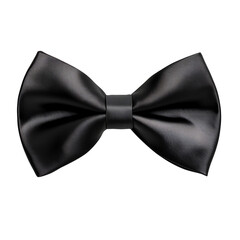 Black bow tie, png file of isolated white and transparent background