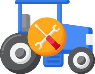 machines Illustration on a white background.