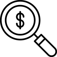 magnifier Illustration on a white background.