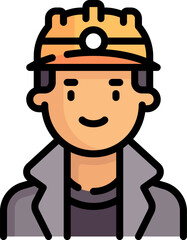 miner Illustration on a white background.