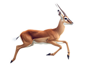 Obraz premium Impala Antelope Leaps Gracefully Across