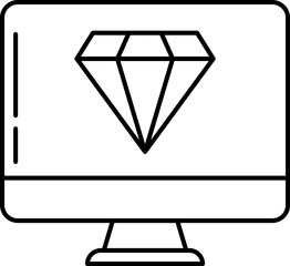 monitor screen Illustration on a white background.